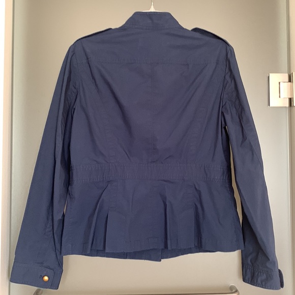 Jones NewYork Signature Navy Blue Military Style Light Weight Jacket Size M - Picture 4 of 4